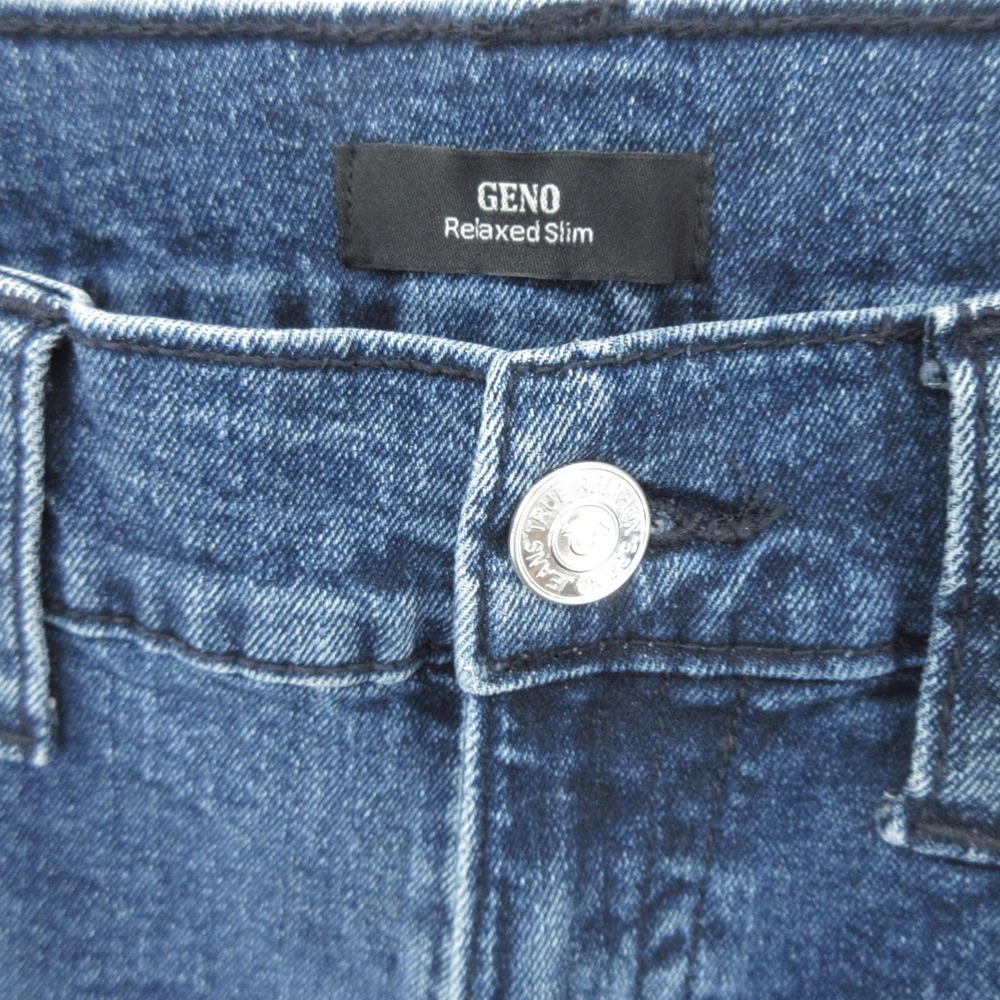 True Religion Geno Relaxed Slim Jeans Mens 32x26 Blue Medium Wash Stretch Denim - Picture 4 of 16